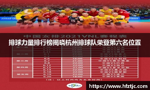 排球力量排行榜揭晓杭州排球队荣登第六名位置